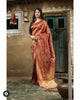 Red With Green Butta Soft Silk Banarasi Saree