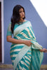 Valiba Beautiful Firozi Rich Pallu And Jacquard Saree