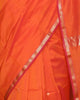 Mithali – Orange Pure Linen Silk Saree with jacquard weaving work
