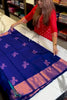 Aastha - Royal Blue Soft Silk Saree with Jacquard Woven Motifs