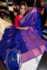 Aastha - Royal Blue Soft Silk Saree with Jacquard Woven Motifs