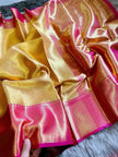 Revati – Golden Tissue Silk Saree with Zari Weaving Border