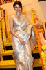 Anasuya – Silver Tissue Silk Saree with Jacquard Weaving Elegance