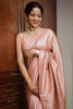 Sundari - Peach Soft Banarasi Silk Saree with Jacquard Work & Matching Blouse