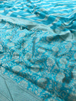 Valiba Beautiful Firozi Rich Pallu And Jacquard Saree