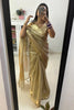 Savitri – Golden Tissue Silk Saree with Zari Weaving and Lace Work