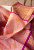 Bhagirathi – Pink Soft Banarasi Silk Saree with Jacquard Weave and Contrast Border