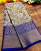 Ranjana - Royal Blue Kanjivaram Silk Saree with Jacquard Weaving