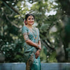 Rama Green Color Banarasi Soft Silk Saree