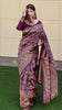 Maroon Panddi With Zari Boder Banarasi Soft silk Saree