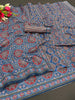 Gorgeous Wearing Ajrakh Hand Block Printed Modal Silk Saree