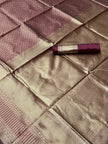 Dark Red Wedding Wear Rasam Lichi silk saree