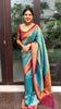 Skyblue Trending Lichi Silk Saree For Wedding