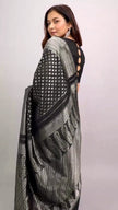 Black Woven Art Silk Saree