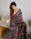 Pretty Black Banarasi Soft Silk Saree