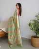 Charming Pista Banarasi Soft Silk Saree