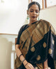 Black Banarasi Soft Silk Saree With Zari Weaving Work