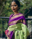 Tempting Pista Soft Silk Saree