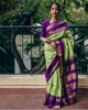 Tempting Pista Soft Silk Saree