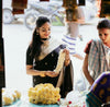 Black Soft Lichi Silk Cloth Saree