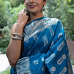 Ornate Blue Soft Silk Saree