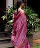 Susurrous Pink Soft Silk Saree