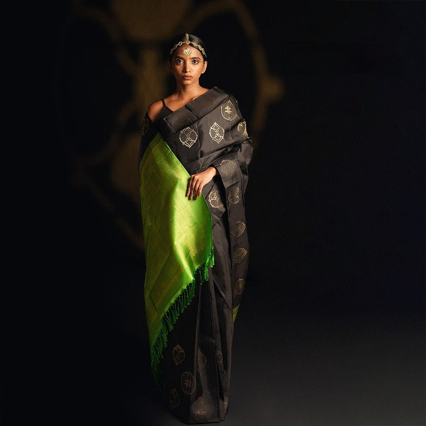 Majestic Black Soft Silk Saree