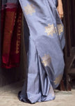 Vestigial Grey Soft Silk Saree