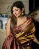 Yellow With Maroon Banarasi Soft Silk Sarees