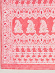 Vibrant Peach Cotton Silk Saree