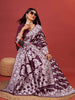 Sonorous Wine Cotton Silk Saree