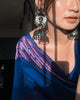 Surreptitious Blue Soft Banarasi Silk Saree