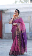 Angelic Lavendor Soft Silk Saree