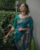 Serendipity Rama Soft Silk Saree
