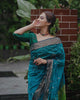 Serendipity Rama Soft Silk Saree