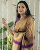 Fancifull Dark Lavendor Soft Silk Saree