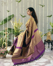 Fancifull Dark Lavendor Soft Silk Saree