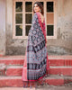 Black & Pink Floral Printed Cotton Silk Saree