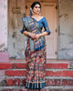 Multi Floral Printed Cotton Silk Saree