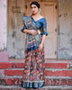 Multi Floral Printed Cotton Silk Saree