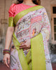 Multi Color Floral Printed Cotton Silk Saree