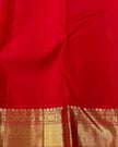 Imperial Red Banarasi Silk Saree with Grand Peacock & Floral Zari Weave