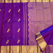 Regal Royal Purple Banarasi Silk Saree with Antique Gold Zari Temple Border