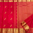 Majestic Crimson Red Banarasi Silk Saree with Grand Antique Gold Zari Border