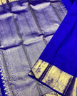 Royal Violet Blue Banarasi Silk Saree with Rich Gold Zari Floral Weaving | Premium Wedding & Festive Wear