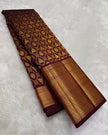 Royal Antique Gold Kanjivaram Silk Saree with Temple Zari Border & Rich Pallu | Premium Wedding Traditional Saree
