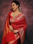 Royal Red Banarasi Silk Saree with Gold Zari Butti & Grand Traditional Border | Premium Bridal & Wedding Wear