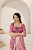 Rani Pink Banarasi Silk Saree with Golden Metallic Zari
