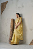 Golden Mustard Banarasi Silk Saree with Rich Zari Elegance