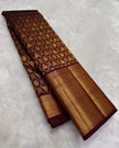 Wine Purple Woven Silk Saree with Rich Gold Zari Border